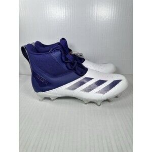 Size 10 Adidas ADIZERO Chaos High-Top Football Cleats White/Purple IG3459 NEW